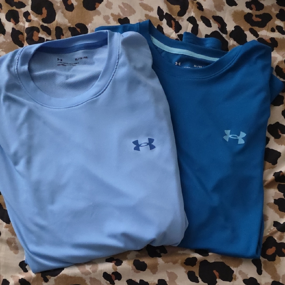 Under Armour Men's Short Sleeve Performance Tees - Light Blue & Royal Blue